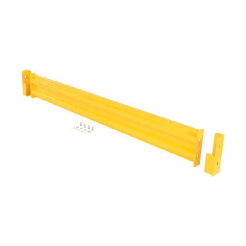 Steel 2 Ribbed Dropin Style Guard Rail, 78in Length, Yellow