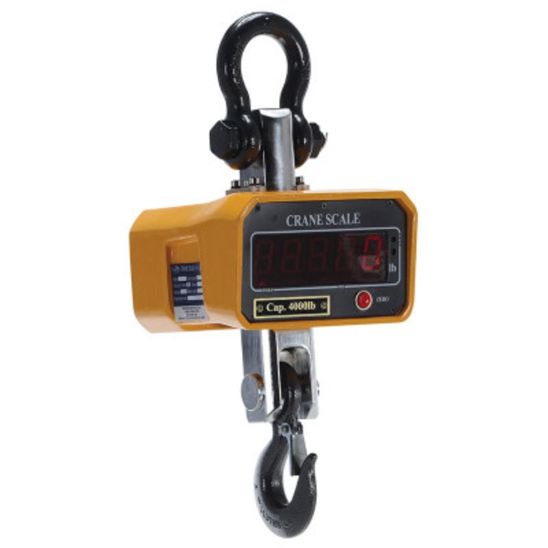 Steel Crane Scale, 8in x 7-5/8in x 17in, 4,000 lb., Yellow