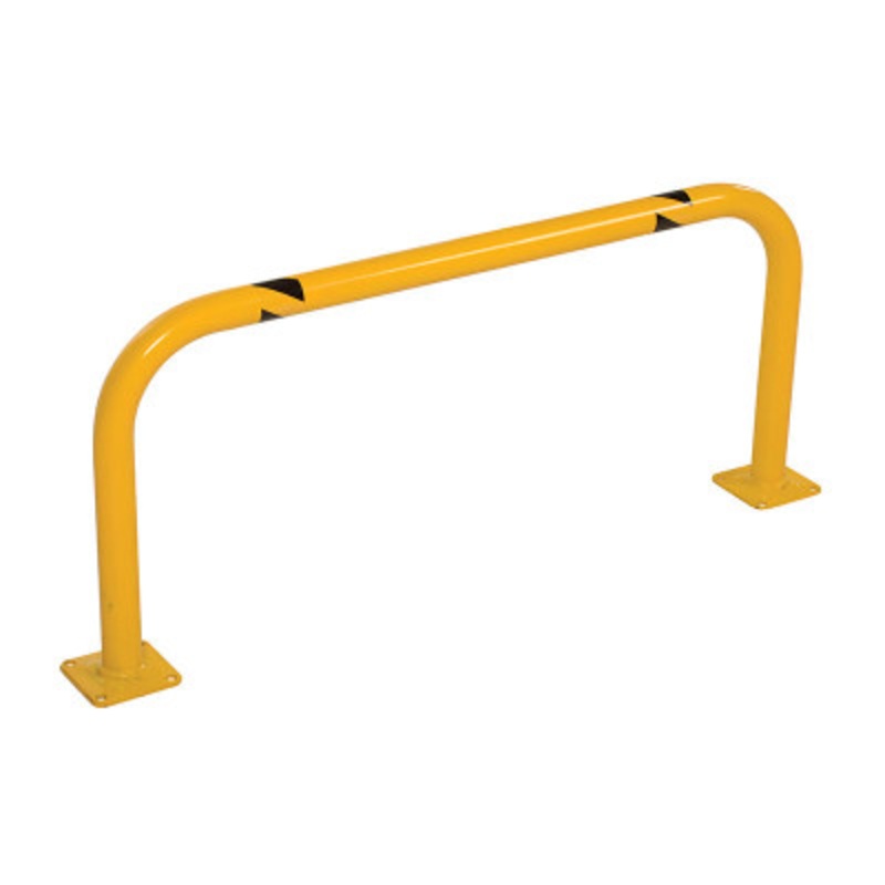 Steel Low Profile Rack Guard Bollard, 36in Length, Yellow
