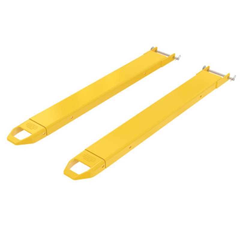 Steel Pin Style Fork Extensions, 6 x 54in, 4,000 lb., Yellow