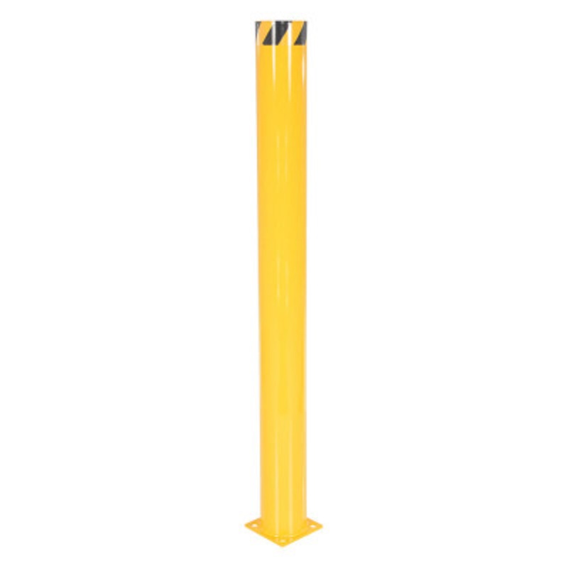 Steel Pipe Safety Bollard, 72in x 6-1/2in, Yellow