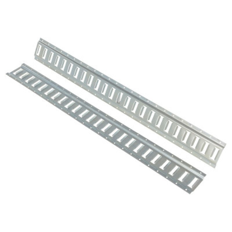 Steel Zinc Plated E-Track, 4 Ft. Length, 2 Pack, Gray