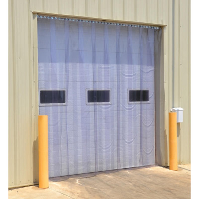 Vinyl Strip Door, 2/25in Header Mount, 72 x 96in, Clear