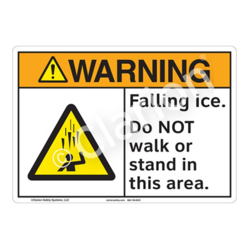 Warning Falling Ice Sign (F1277-)