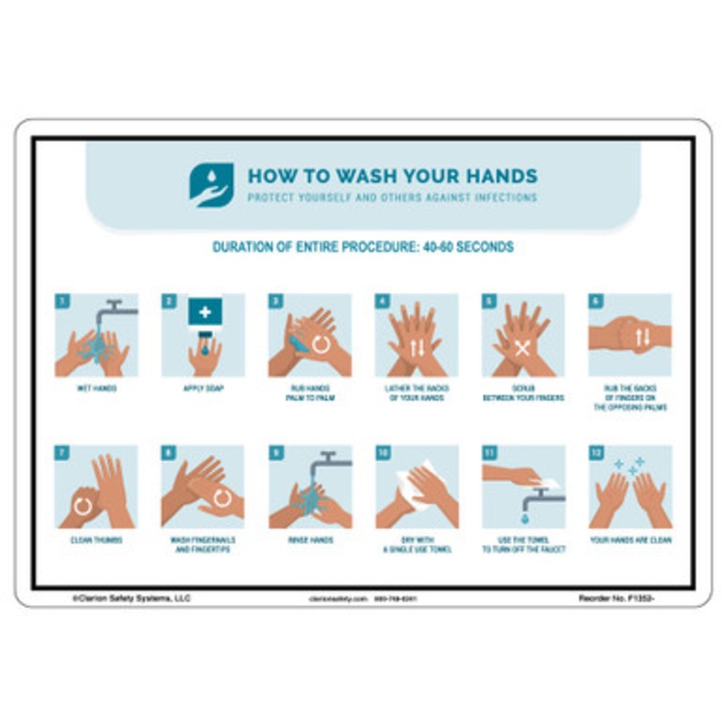 Wash Your Hands Sign (F1352-)