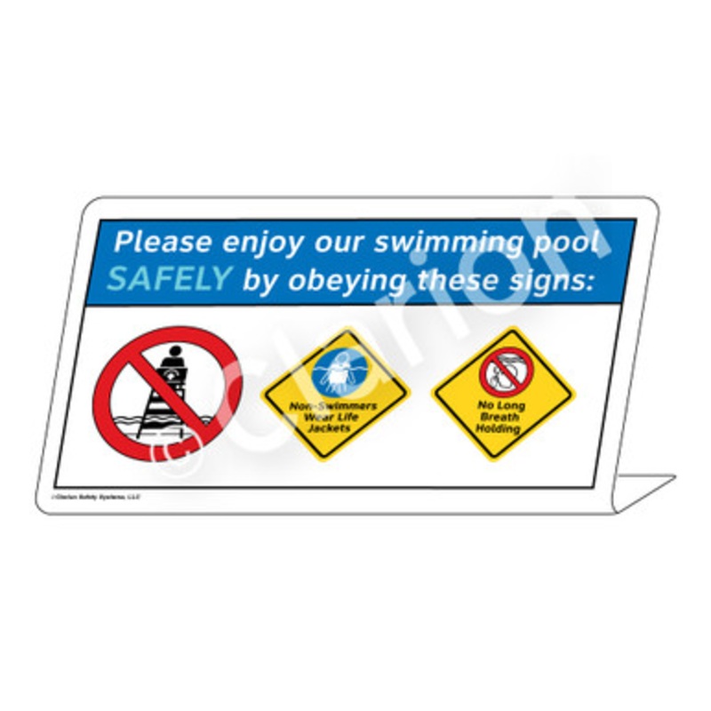 Wear Life Jackets No Long Breath Holding Sign (WSS1749-e)