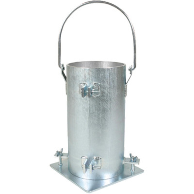 6x12in Steel Concrete Test Cylinder Mold, Reusable, Handle