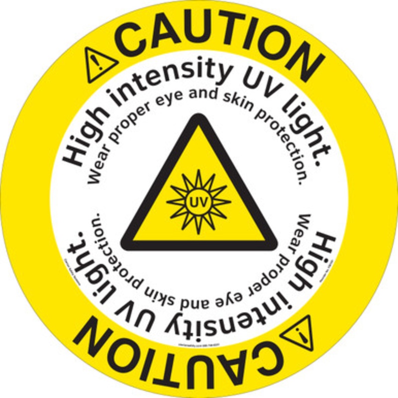 Caution/High Intensity Ultraviolet Floor Marker (FM155-)