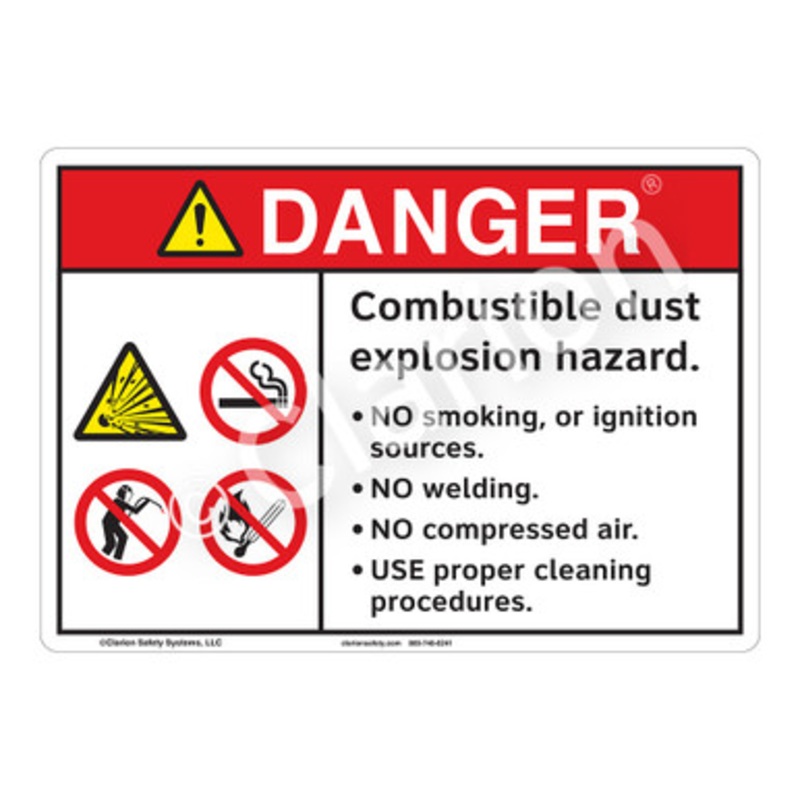 Danger Combustible Dust Sign (F1161-)