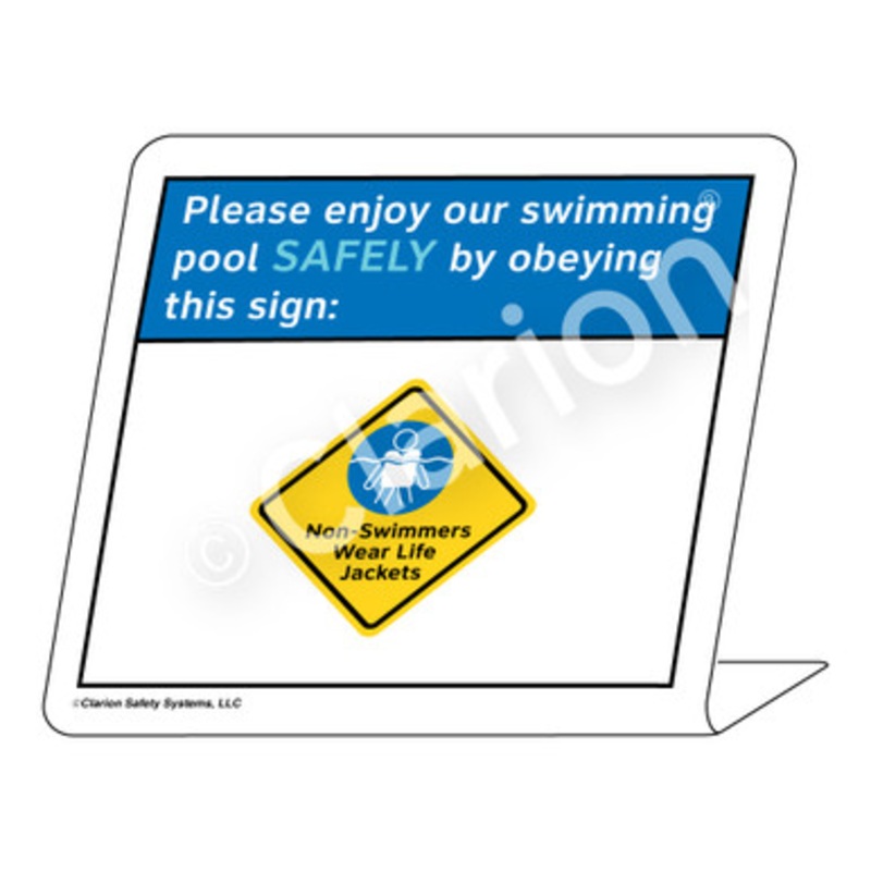Placard Non-Swimmers Life Jackets Sign (WSS1705-e)
