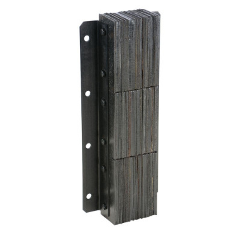 Rubber Laminated Dock Bumper, 30in x 11in x 4-1/2in, Black