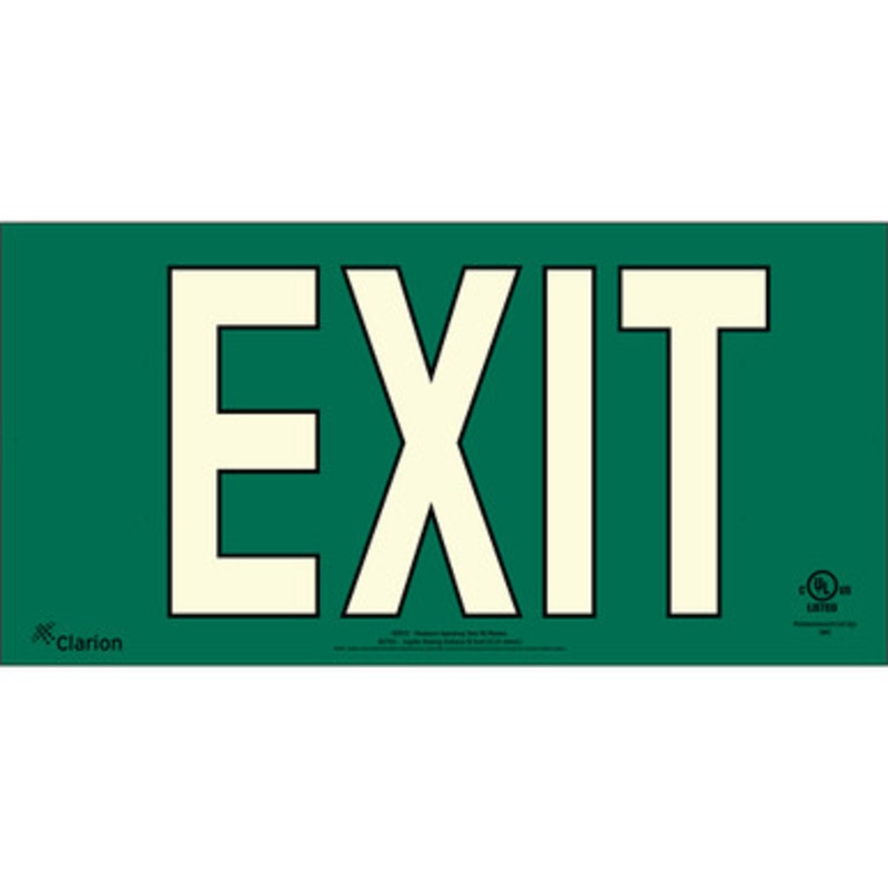 Series 400 UL 924 PVC Exit Sign – Green Background