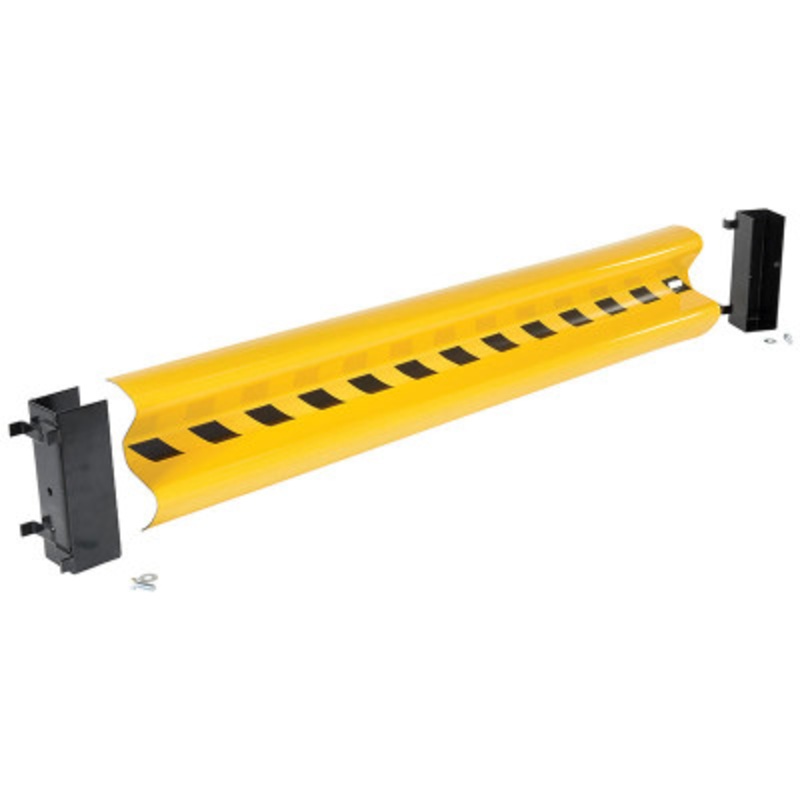 Steel Dropin Guard Rail, 2 Ribbed, 60in Length, Yellow