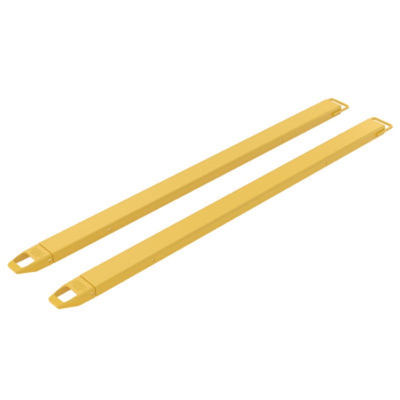Steel Fork Extensions, 4in x 96in, 4000 lb., Yellow