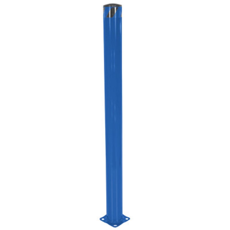 Steel Pipe Safety Bollard, 72in x 5-1/2in, Blue