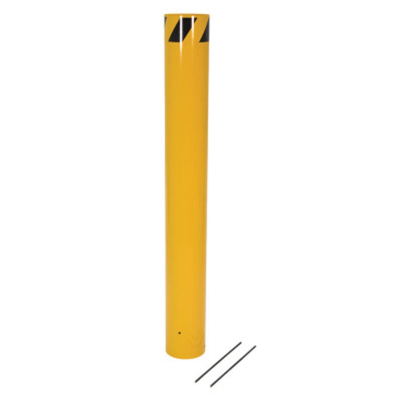 Steel Pour In Place Bollard, 62in x 6-1/2in, Yellow