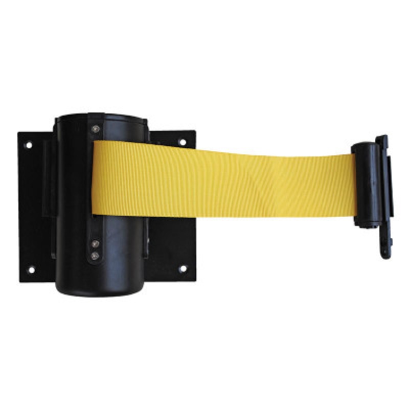 Wall Mounted Guidance Barrier 6 Ft., Yellow Fabric Web