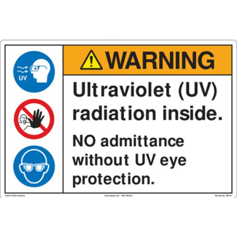 Warning/Ultraviolet (UV) radiation Floor Marker (FM176-)