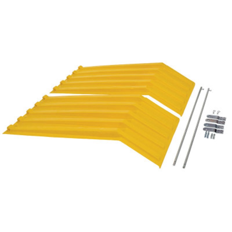 Yellow Poly Lids Size 1 Style H Hopper