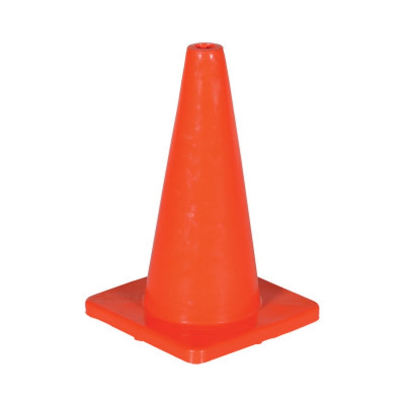 100% PVC Standard Duty Traffic Cone 17-3/4in Height, Orange