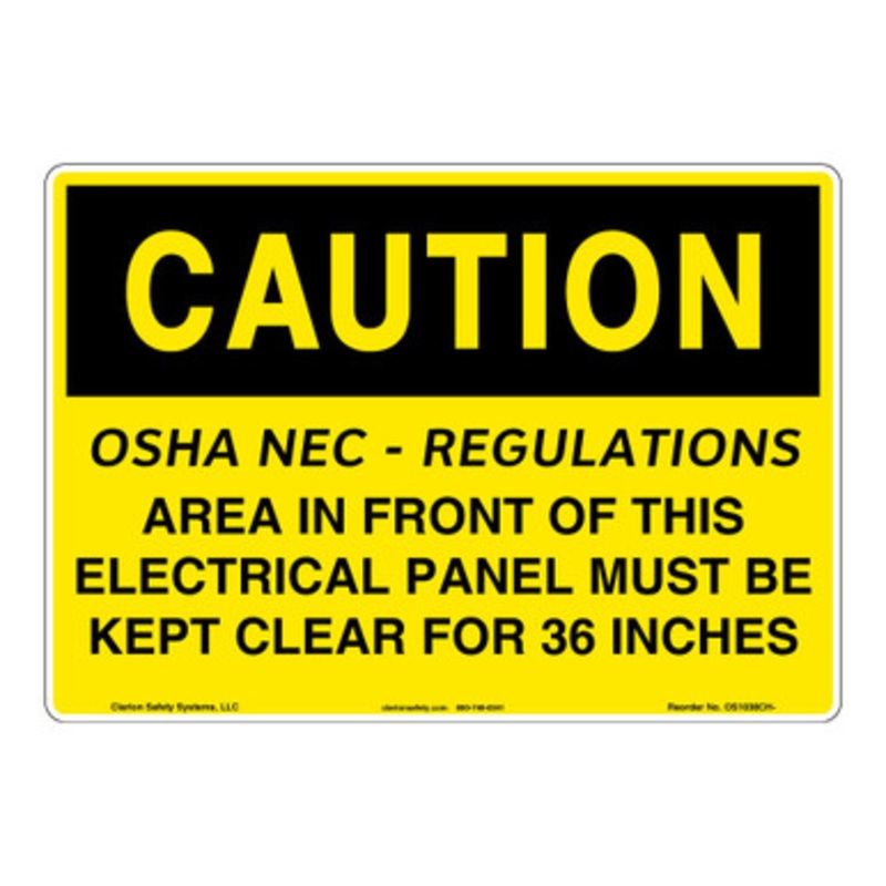 Caution/OSHA – NEC Sign (OS1038CH-)