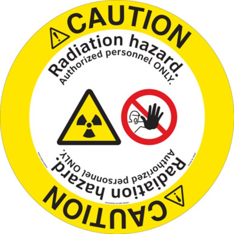 Caution/Restricted area  Radiation hazard Floor Marker (FM185-)