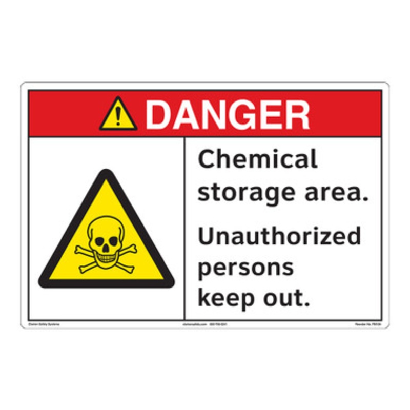 Danger/Chemical Storage Area Floor Marker (FM106-)