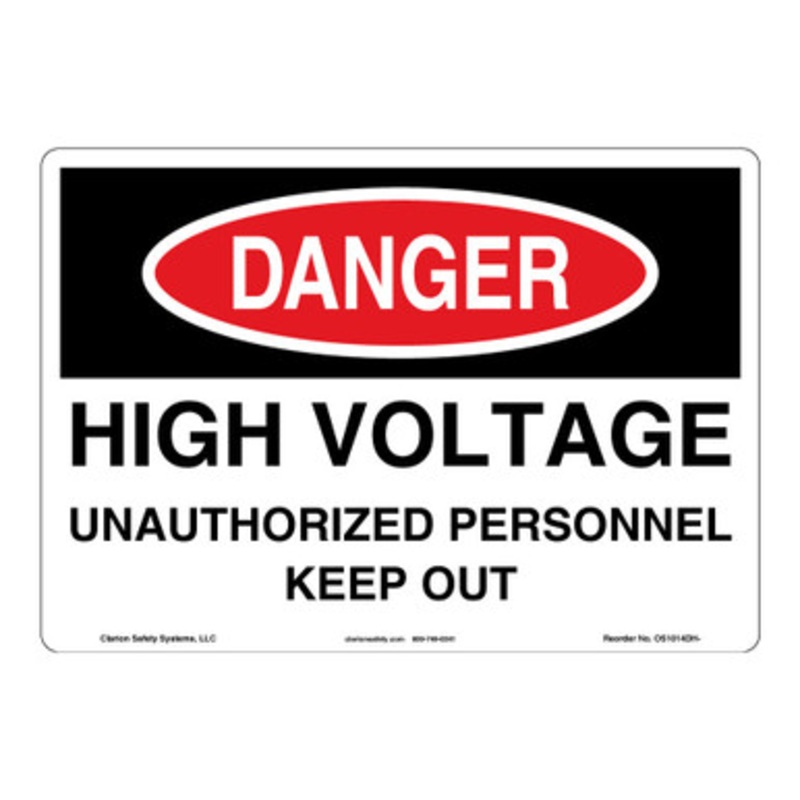Danger/High Voltage Sign (OS1014DH-)