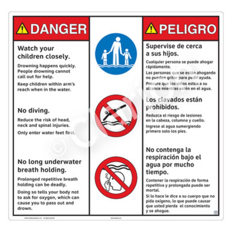 Danger Watch Your Children Sign (WSS3311-b)