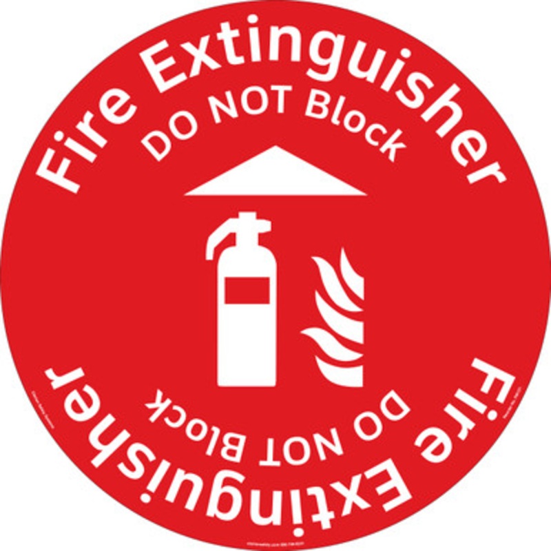 Fire Extinguisher/Do NOT Block Floor Marker (FM137-)