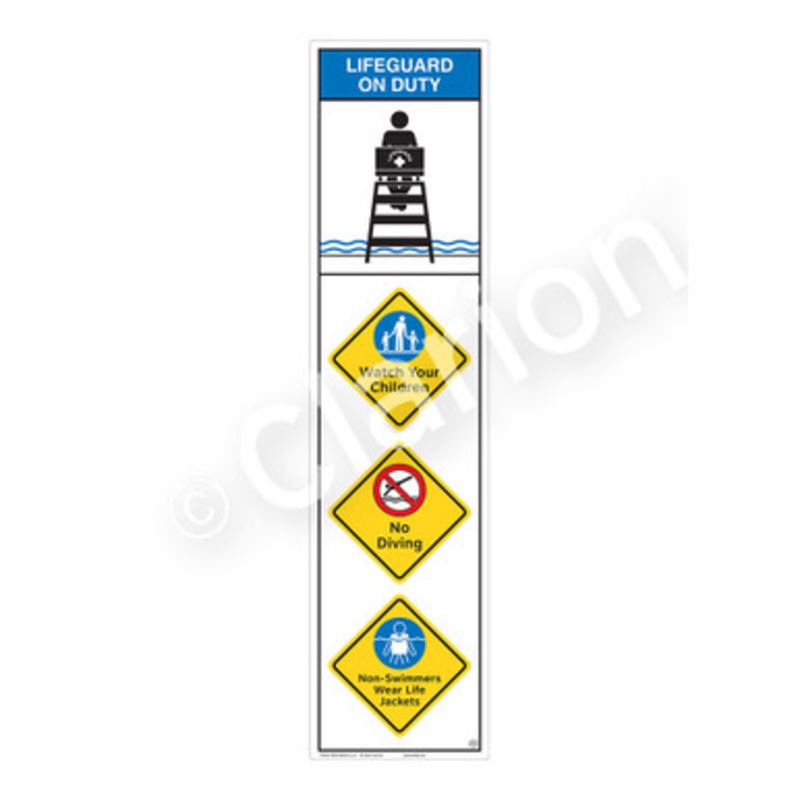 Lifeguard on Duty Watch Your Children Sign (WSS2407-e)