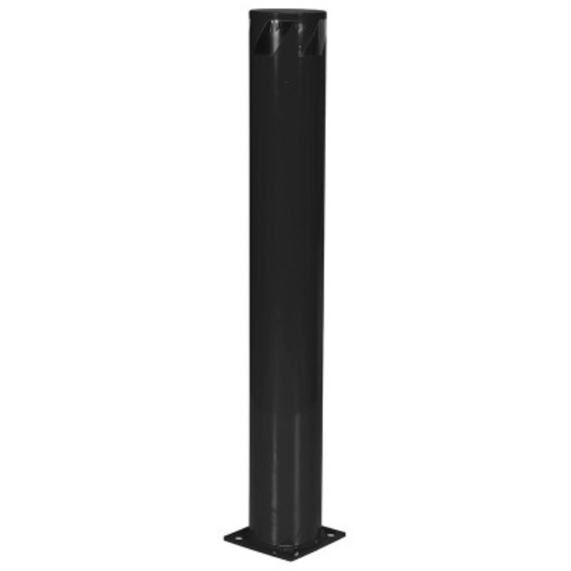 Steel Pipe Safety Bollard, 48in x 6-1/2in, Black