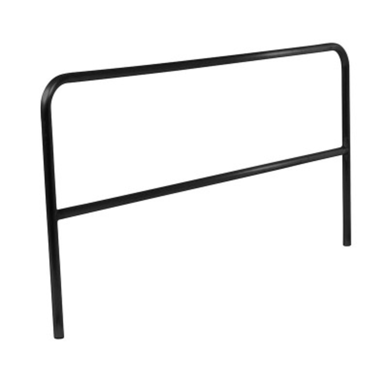 Steel Safety Railing, 7 Ft. Length, Black