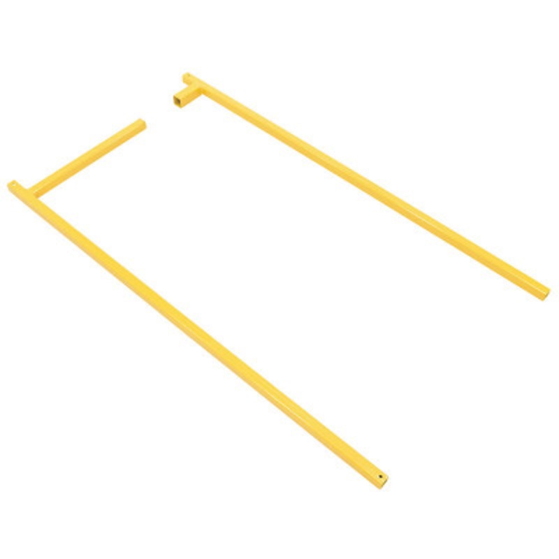 Steel Square Handrail Sliding Gate, 1-1/4 x 64 x 25-5/8in, Yellow
