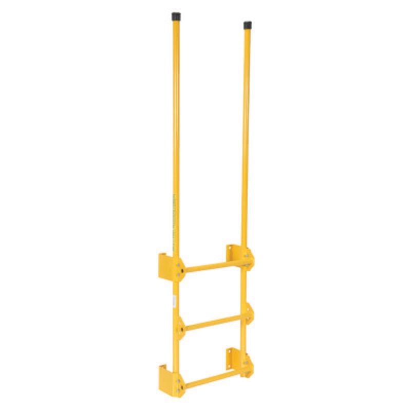 Steel Walk Through Dock Ladder, 3-Step, 300 lb., Yellow