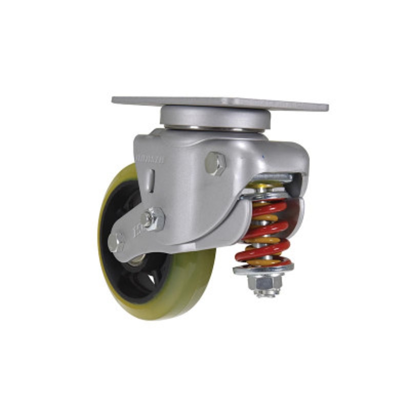 Swivel Caster, 6in x 1-3/4in Width 308-550 lb., Yellow/Black