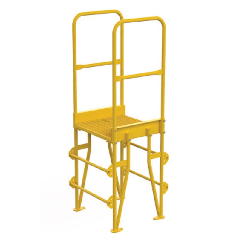 Vertical Crossover Ladder, 3-Step, 8in Width, 500 lb., Yellow
