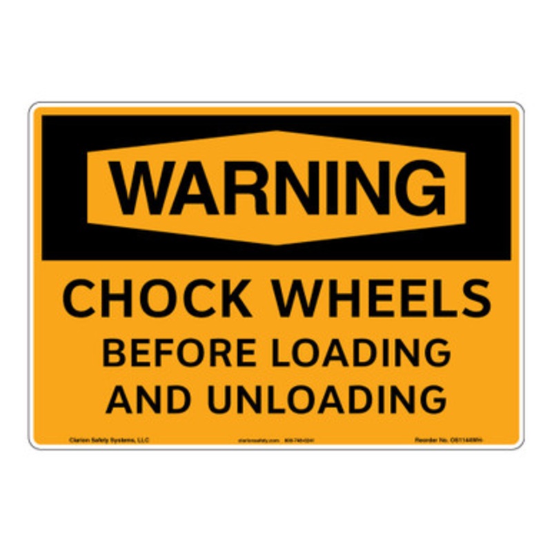 Warning/Chock Wheels Sign (OS1144WH-)