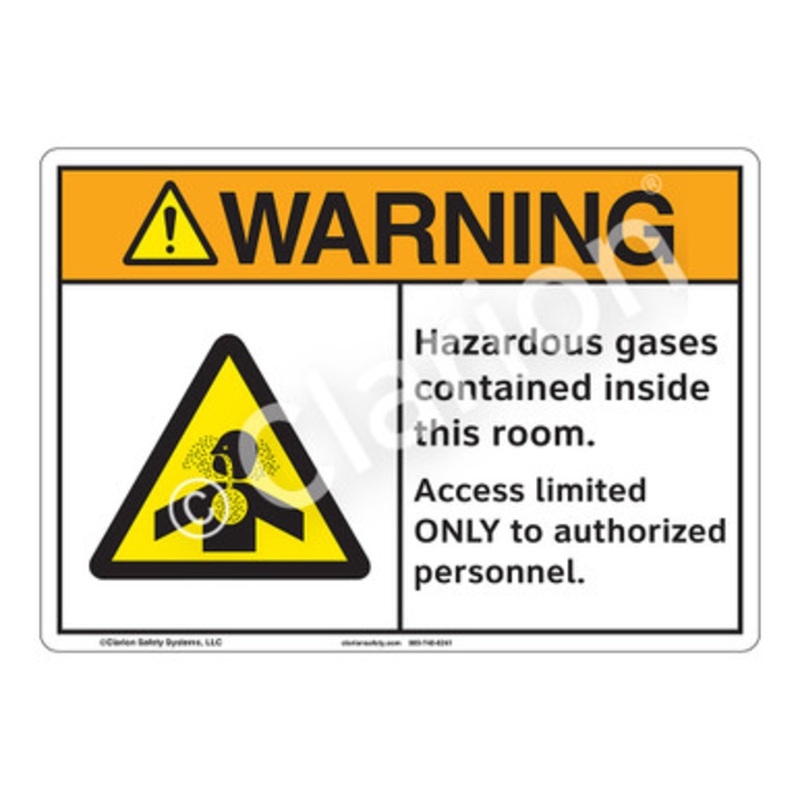 Warning Hazardous Gases Sign (F1244-)