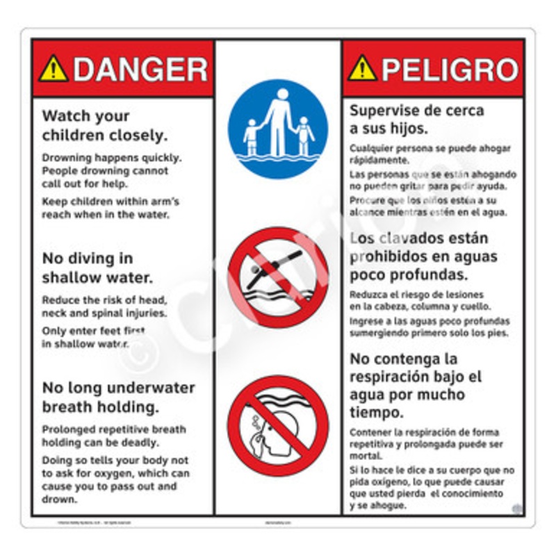 Danger Watch Your Children Sign (WSS3313-b)