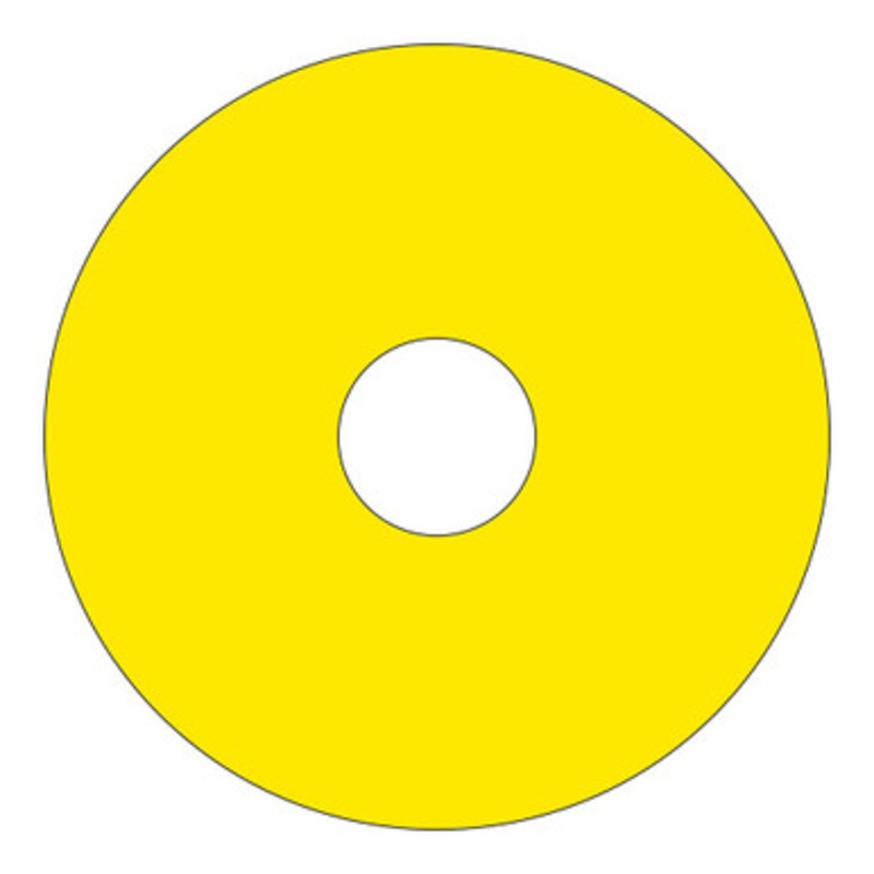 Emergency Stop – No Text (90mm Circle w/22.5mm Hole) Label