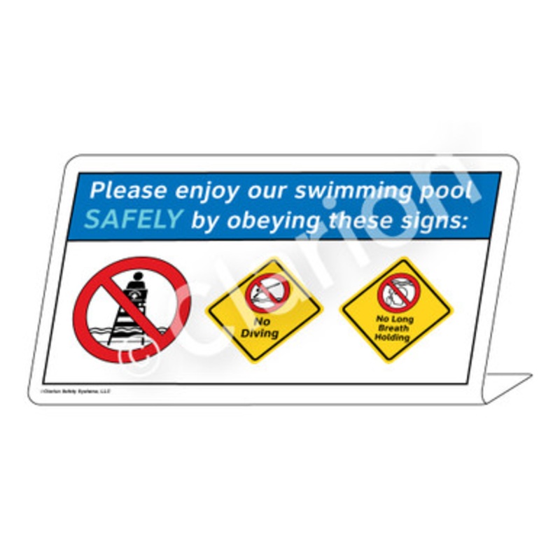 No Diving No Long Breath Holding Sign (WSS1746-e)