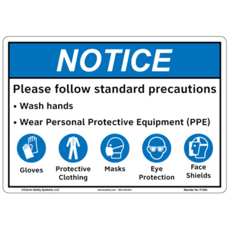 Notice/Standards Precautions (F1355-)