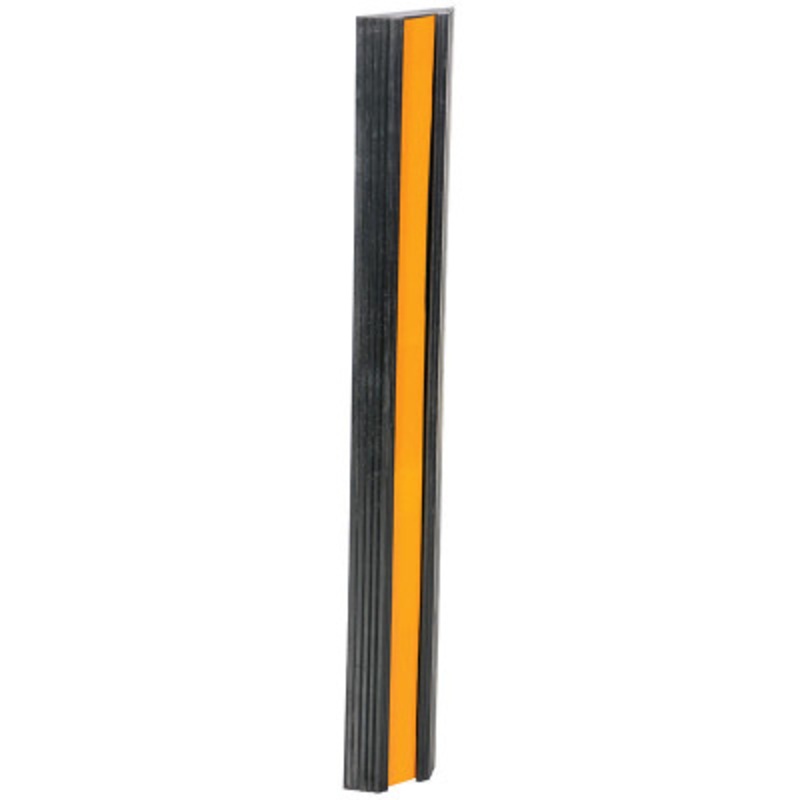 Rubber Extruded Bumper Stop, 36in x 5-1/2in x 1-1/4in, Black