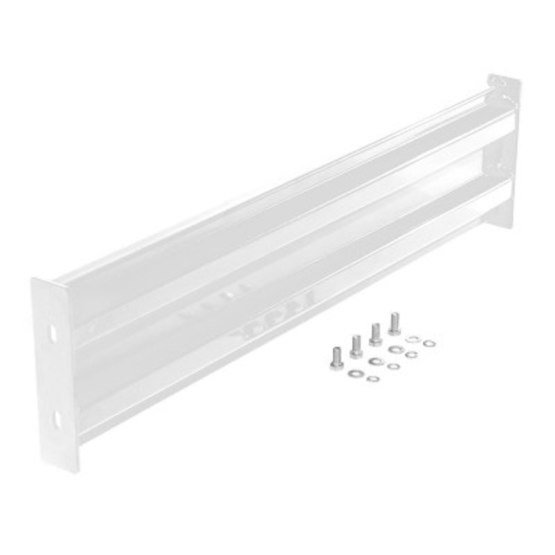 Steel 2 Ribbed Bolt On Style Guard Rail, 42in Length, White