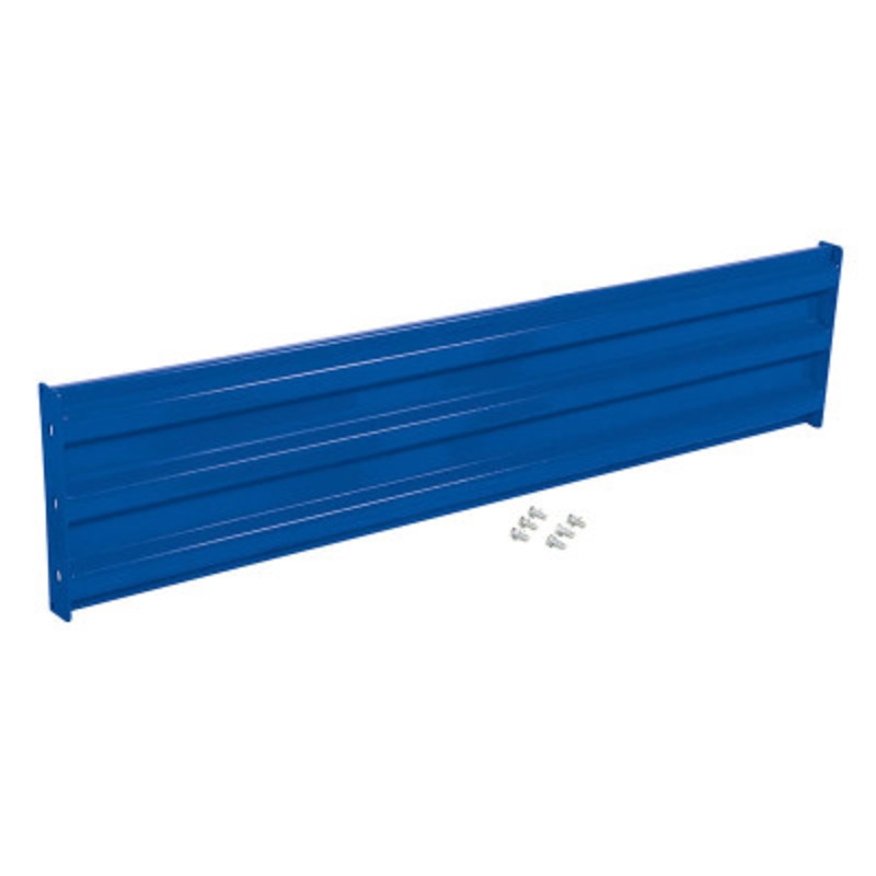 Steel 3-Ribbed Bolt On Style Guard Rail, 65.875in Length, Blue