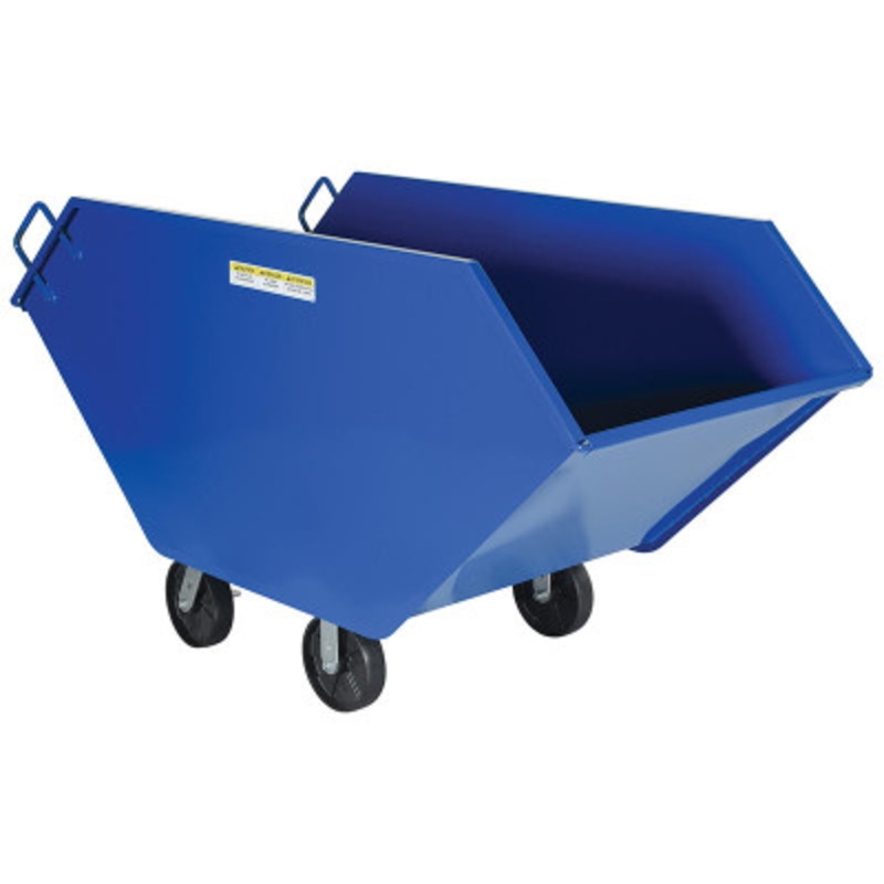 Steel Chip and Waste Trucks 22.2 Cubic Feet, 2000 lb., Blue