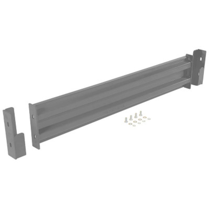 Steel Dropin Style Guard Rail, 54in Length, Gray Semi Gloss