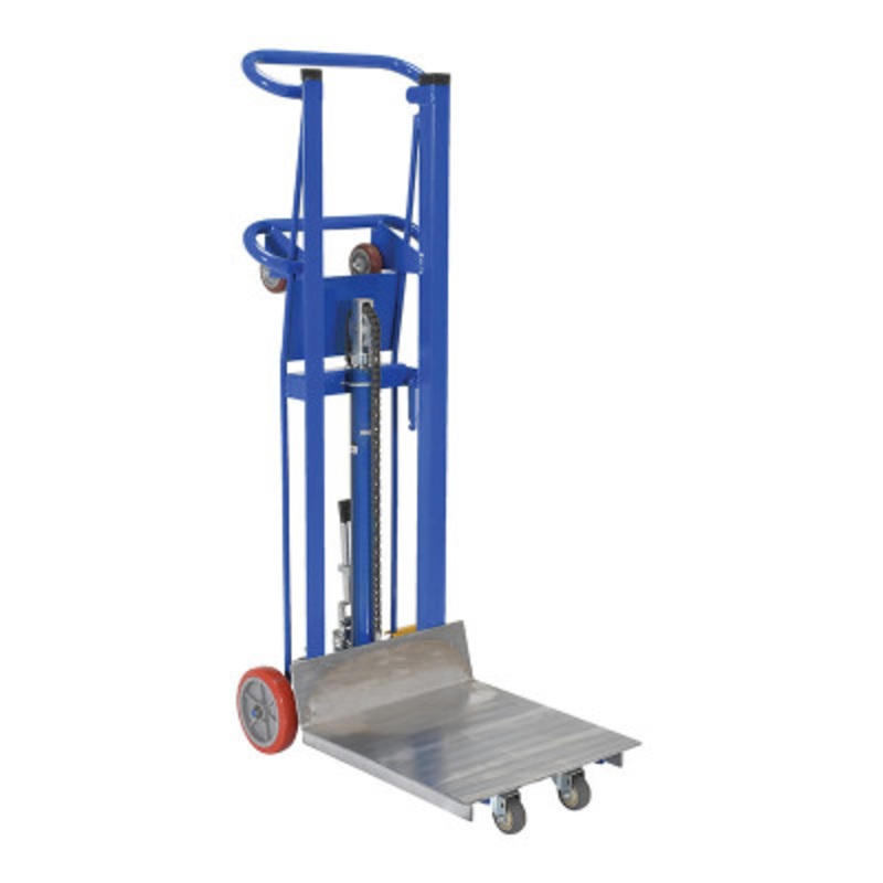Steel Hydra Lift Cart, 20in x 21-3/8in, 750 lb., Blue