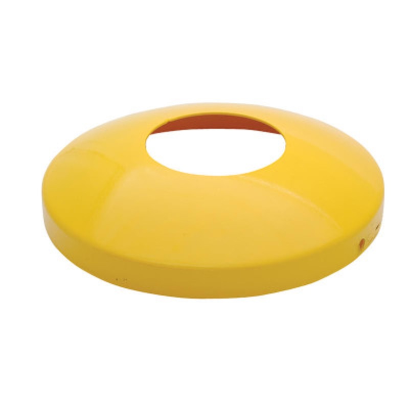 Steel Protective Dome Cover For 5.5in Bollards, Yellow